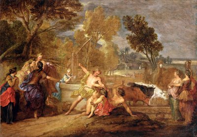 Mosè e le figlie di Ietro da Nicolas Bertin